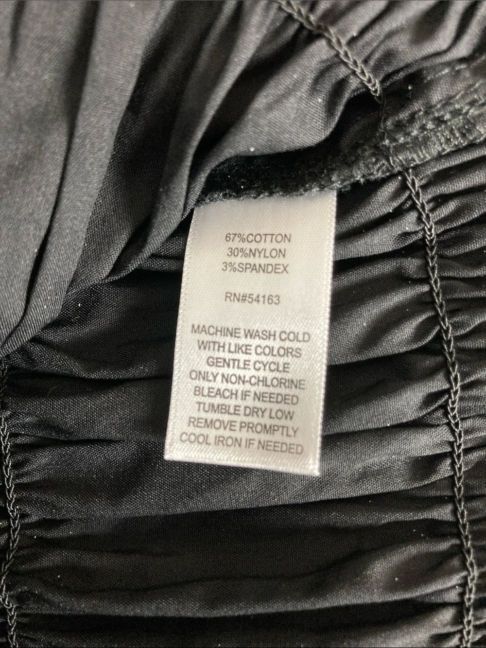 Marc New York Black Puff Sleeve Smocked Peplum Top, Size Large